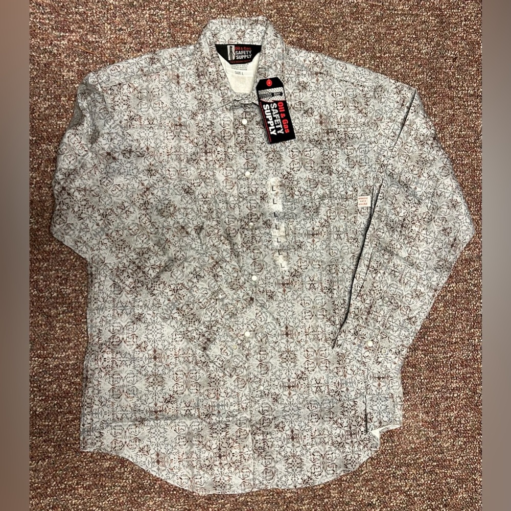 Flame Resistant Western Stonewash Pearl Snap Shirt